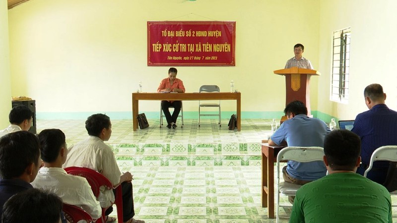 Tổ đại biểu số 02 HĐND huyện TXCT tại thôn Hoà Bình, xã Tiên Nguyên