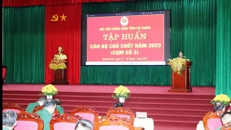 Hội CCB tỉnh Hà Giang mở lớp tập huấn cho cán bộ chủ chốt cấp huyện (cụm 3) năm 2023